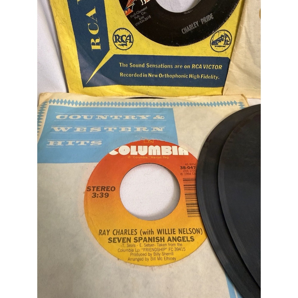 VTG Various Country Artists 45 Kenny Rogers Conway Twitty Waylon Jennings Lot 12 - Picture 4 of 9